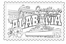 Alabama Alabama State Coloring Pages Alabama