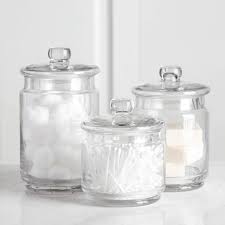 Check spelling or type a new query. Whole Housewares Clear Glass Apothecary Jars Cotton Jar Bathroom Storage Organizer Canisters Set Of 3 Buy Online At Best Price In Uae Amazon Ae