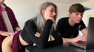 Sexy russian screwed & facialed next to her gamer BF - Eva Elfie