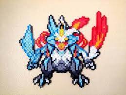 White Kyurem Fuse Beads By Chocovanillite Fuse Beads White Kyurem Pokemon Gen 5