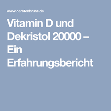 Vitamin D Und Dekristol 20000 Ein Erfahrungsbericht Vitamin D Vitamine Gesundheit