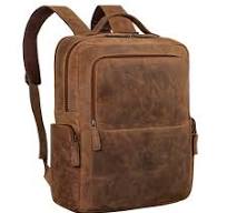 "Gino" Stilvoller Business Leder Rucksack für 15.6 - 17 Zoll Laptop