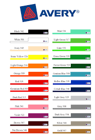 Avery Graphics Vinyl Color Chart 2019