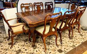 Table expands to 100 and 122. Ralph Lauren Henredon Large Flame Mahogany Dining Set Table And Eight Chairs At 1stdibs