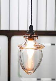 Lighting Handblown Glass Lamp From Analogue Life Remodelista Pendant Lamp Industrial Light Fixtures Glass Lamp