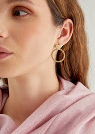 Nalí GOLD STAR CRYSTAL LOBO EARRINGS Outlet