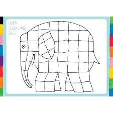 Elmer Colouring Sheet In 2020 Coloring Sheets Elmer Elephant Colour