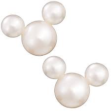 Disney Earrings Mickey Mouse Icon Pearl Ear R8038