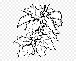 This picture is of mistletoe. Holly Christmas Coloring Pages Mistletoe Clipart 875406 Pikpng