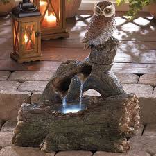 This outdoor fountain measures 15.35 x 15.35 x 16.93 to easily fit in almost any outdoor space. Found It At Wayfair Ca Resin Owl Perch Outdoor Fountain Aussenbrunnen Beton Vogelbad Springbrunnen
