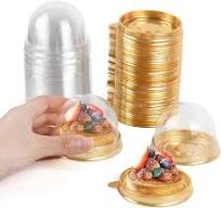 Amazon.com: GULELAYAR 50Pcs Clear Plastic Mini Cake Box with ...