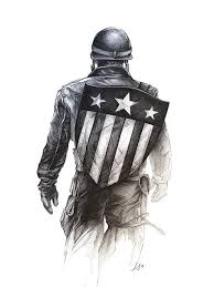 Captain America Digital Printing Unique Gift Birthday Gift Birthday Original Art Child Poster Salon Decoration Captain America Art Captain America Wallpaper Marvel Drawings