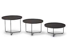 Italian Round Bunching Cocktail Tables In Dark Oak Amp Black Steel The Art Shoppe Features The Finest Furniture Amp Home Furnishings From Around Salontafel
