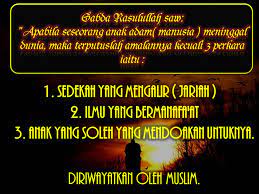 2) mempercayai binatang seperti burung boleh membawa tuah atau sial. Puan Sha Perunding Pendidikan Muhasabah Diri 3 Amalan Yang Tidak Terputus Pahalanya