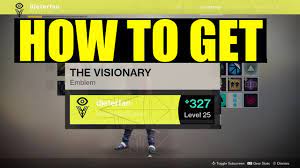 We did not find results for: Destiny 2 How To Get The Visionary Emblem Youtube