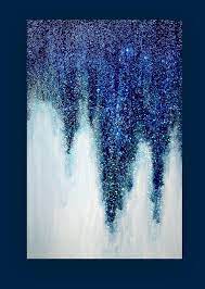 Art, painting, navy, metallic silver, glitter art painting acrylic original art on canvas by ora birenbaum titled: Reserved Painting Acrylic Abstract Blue Original Art On Canvas Glitter Ora Birenbaum Beach Shabby Chic Titled Dazzling Blue 24x36x1 5 Glitter Art Art Painting Acrylic Abstract