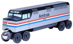 Amtrak Engine Cars Wooden Train Wooden Toy Train Toy Train