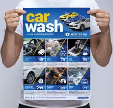 Are you looking for car wash coupon design templates psd or ai files? A3 Car Wash Poster Template V2 Psd Ai Vector Brandpacks