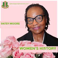This Women's History Month, the ladies of Iota Sigma Omega are proud to  feature our very own chapter president Patsy Moore. President Moore is a  cherished member of the City of Kalamazoo