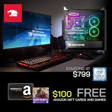 Shop a range of microsoft did you know that either gift card can be used in any microsoft store—online, on windows an xbox gift card gives your favorite gamer the power to choose from the hottest game downloads for xbox and pc. Ibuypower On Twitter We Got Another Hot Deal For You You Can Get A 100 Amazon Gift Card If You Use Code Intel100 With The Purchase Of An Intel System Go Save