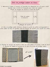 protege cahier projets de couture tuto coloriage pas