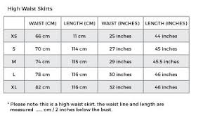 Sizing Chart Islamic Clothing Verona Collection