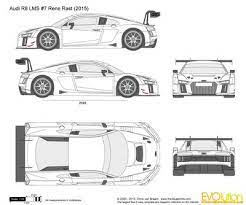 Audi R8 Lms 7 Rene Rast Audi R8 Car Drawings Audi