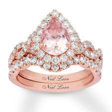 Further embellished with 109 round cut. Neil Lane Morganite Bridal Set 1 Ct Tw Diamonds 14k Rose Gold Kay