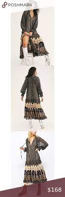 Nwt Free People Feeling Groovy Border Maxi Dress S Nwt Free People Feeling Groovy Border Print Maxi Dress Free People Maxi Dress Maxi Dress Printed Maxi Dress