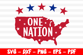 Download One Nation American Map 4th Of July Graphic By Bestsvgfiles Creative Fabrica SVG Cut Files