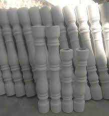 What can i do with concrete railings in my backyard? Stairs White Cement Railing Pillars For Home Ajit Enterprises Id 22442914173