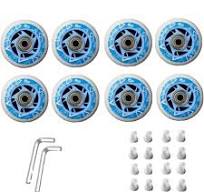 ZYANLING - Ruedas de patinaje en línea para exteriores/interiores de 64  mm/68 mm/70 mm, ruedas de poliuretano de 85 A, juego de repuesto con ...