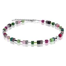 Coeur de lion is a jewellery brand handmade in. Coeur De Lion Halskette 2838 10 0504 Geocube Grun Pink