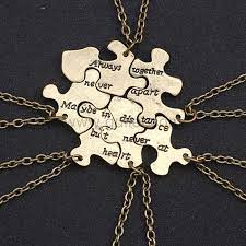 6 Piece Jigsaw Puzzle Friendship Necklaces Gift Set Friendship Necklaces Cute Necklaces For Girlfriend Bff Necklaces