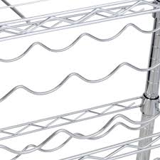 The wine rack shelf can be used in cabinets 150, 300, 400, 500 or 600mm wide. 4 Tier Chrome Wine Rack