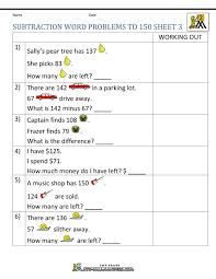 4 Worksheet Free Math Worksheets Second Grade 2 Subtraction Subtract 3 Digit Missing Numbers Subtraction Word Problems Word Problem Worksheets Word Problems