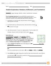 Maybe you would like to learn more about one of these? Doc Doc Name Date Student Exploration Rotations Reflections And Translations Vocabulary Image Preimage Reflection Rotation Transformation Translation Course Hero