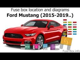 Diagram 1992 ford mustang fuse box. Fuse Box Location And Diagrams Ford Mustang 2015 2019 Youtube