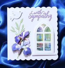 Writing an appropriate and heartfelt funeral card message is important and will help you to show your support. 3d Handcrafted Sympathy Purple Flowers Themed Sympathy Card Ewe Nique Handcrafted Cards