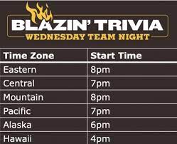 The brand is launching blazin' trivia, a new weekly trivia night . Buffalo Wild Wings Launches Weekly Trivia Night With Summer Prizing That Includes 50 000 And A Trip To Vegas