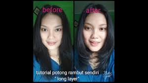 Mulai dari shaggy, layer, hingga blunt. Tutorial Potong Rambut Sendiri Long Layer Gunting Rambut Sendiri Long Layer Youtube