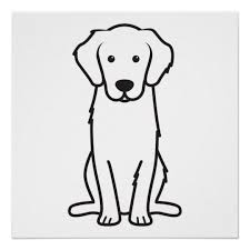 Black And Gold Cartoon Characters Golden Retriever Dog Cartoon Poster Zazzle Com Cartoon Dog Dogs Golden Retriever Cartoon Posters