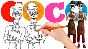 How to draw - Óscar and Felipe take family very seriously - Coco - YouTube