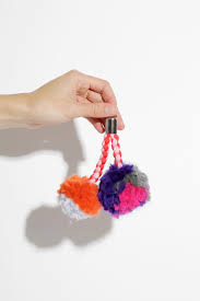 You can make a beautiful fur keychain by yourself with this simple procedure instead of spending a whole lot on fur keychains to. How To Make A Pom Pom Keyring Wool And The Gang Blog Free Knitting Kit Patterns Downloads