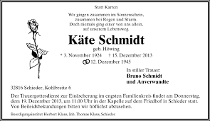 Ebay puppe bruno schmidt schutzmarke herz 33 germany. Traueranzeigen Von Kathe Schmidt Lz Trauer