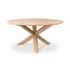 Clayton counter height trestle table top. Oak Circle Round Dining Table