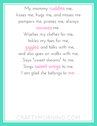Mommy Belongs To Me Printable Poem Crafty Morning Mothers Day Poems Mom Poems Mother Poems