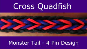 A big fiddly tweeny fad that just last week swept up my eight and nine year old. Monster Tail Cross Quadfish Bracelet By Rainbow Loom Youtube