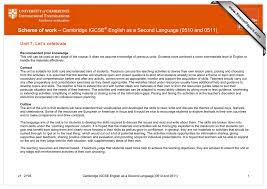 This could be a letter although written, it is not formal as the language you would use when writing a letter applying for a do not use words, phrases or sentence structures, which use slang. Scheme Of Work Cambridge Igcse Unit 7 Let S Celebrate