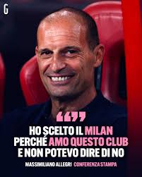 Allegri, è un patto d'amore con il Diavolo: il tecnico livornese ha speso  parole d'affetto sul club rossonero e ha ribadito gli obiettivi per la  stagione 🤝👹